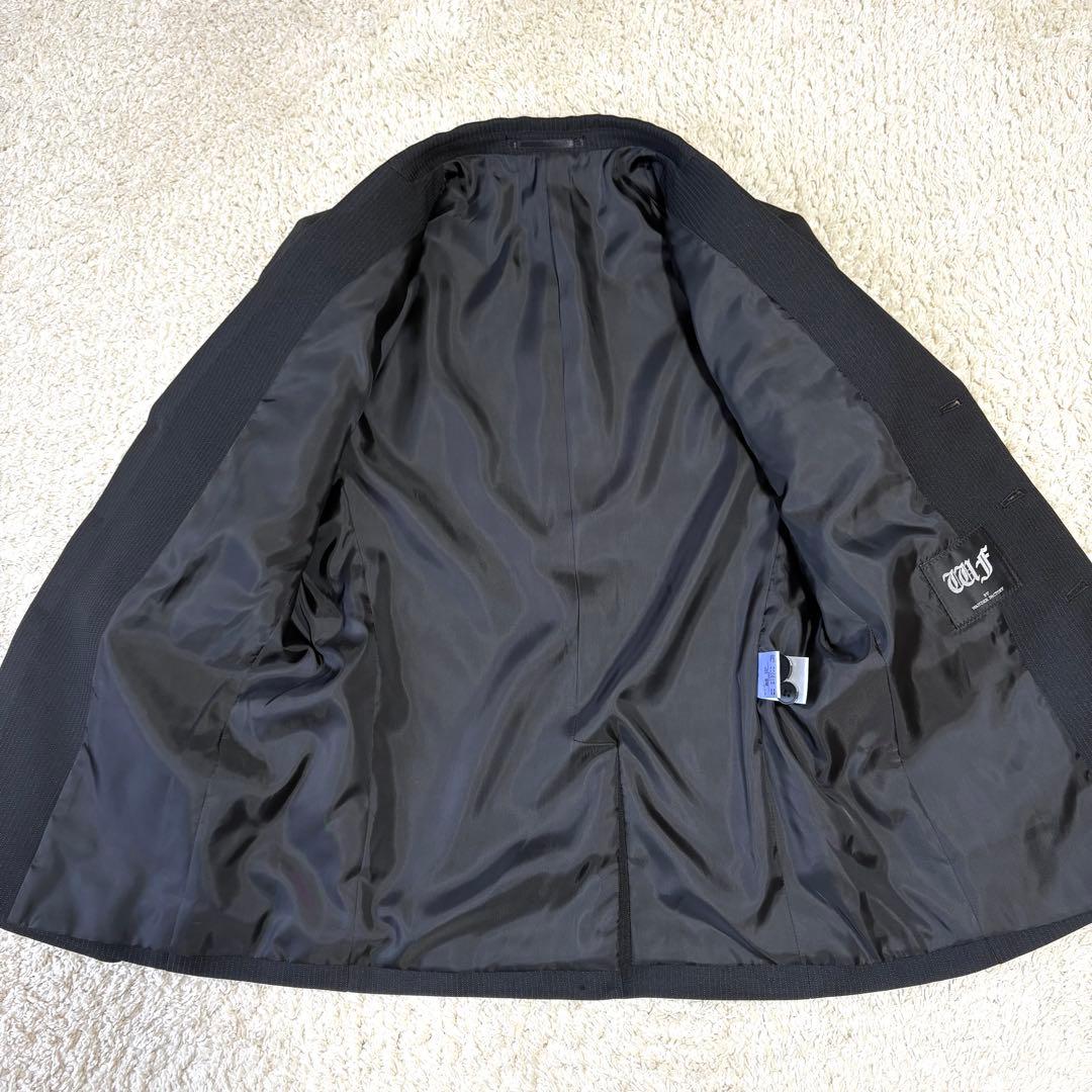 ワンダーファクトリー フォーマルスーツ 150 黒 ストライプ卒業式 入学式