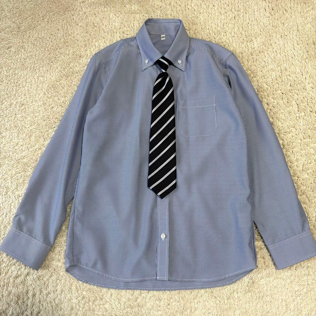 ワンダーファクトリー フォーマルスーツ 150 黒 ストライプ卒業式 入学式