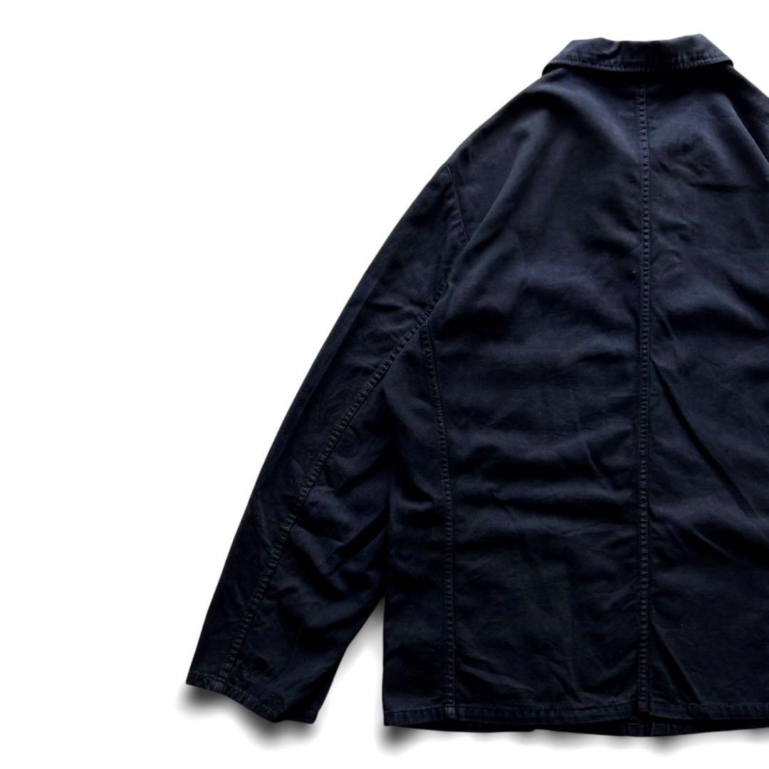 70sユーロワークカバーオール/ヘリンボーンブラック