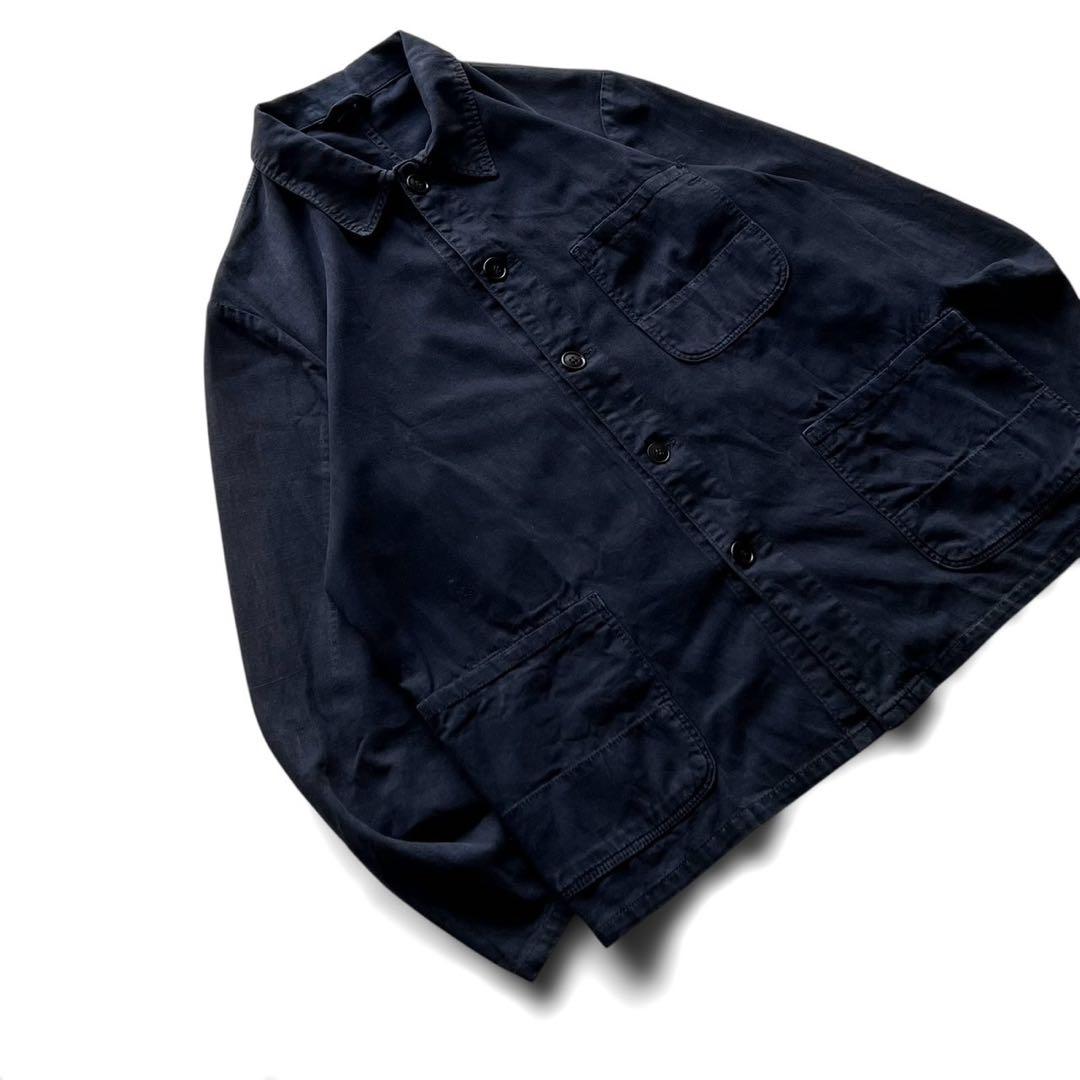 70sユーロワークカバーオール/ヘリンボーンブラック