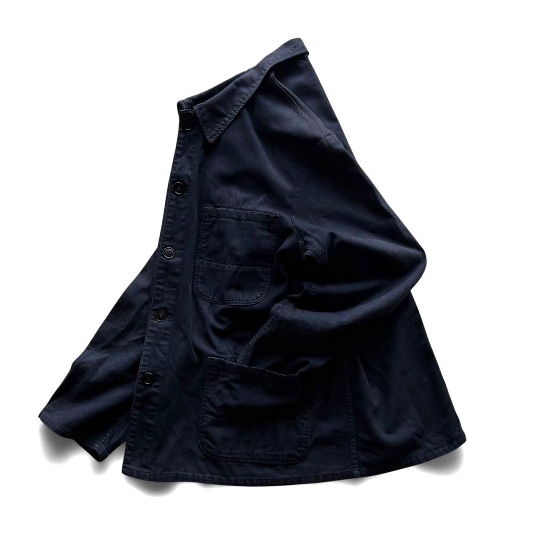 70sユーロワークカバーオール/ヘリンボーンブラック