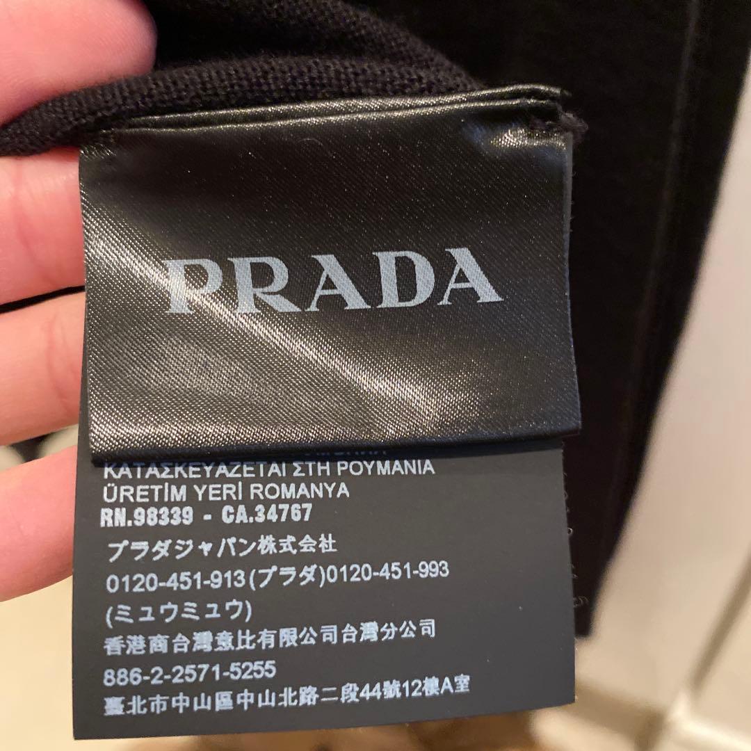 prada archive ニットポロ 黒
