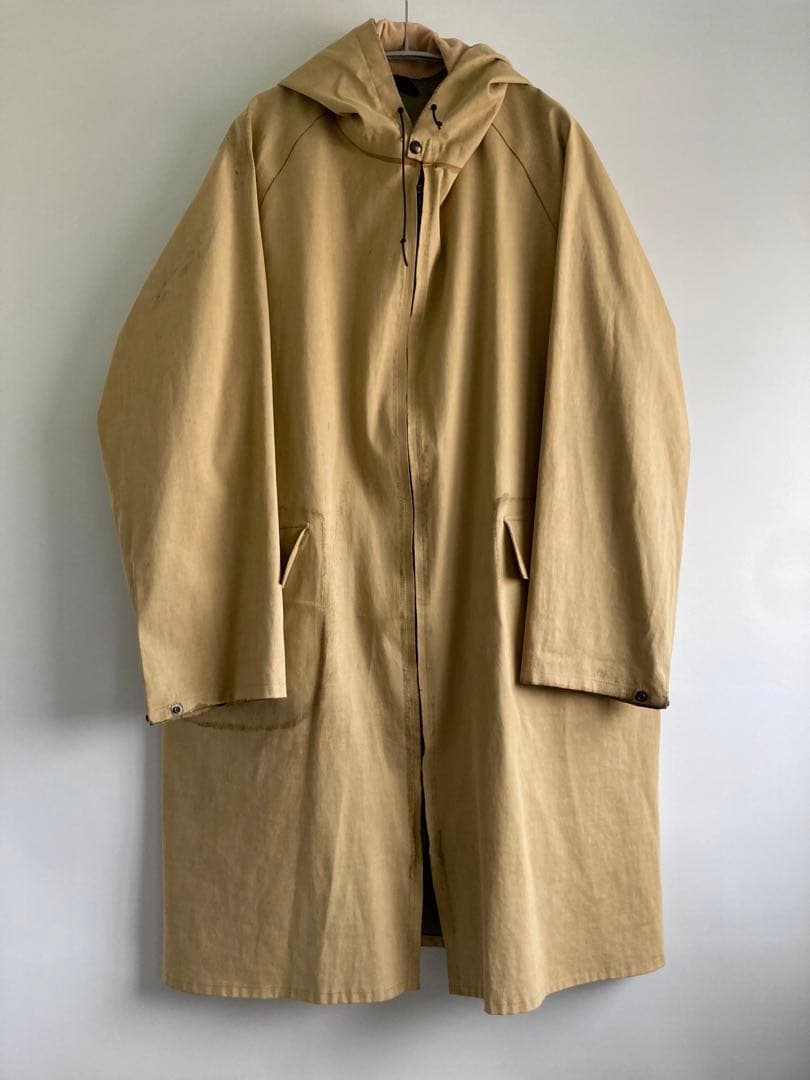 50s US Vintage Rubber Hooded Coat \