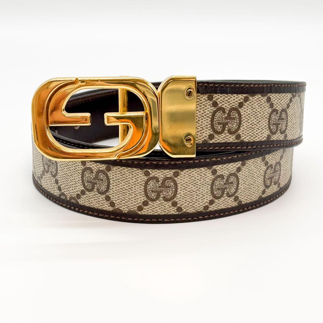 ♡美品♡ GUCCI GG柄 インターロッキング リバーシブルベルト