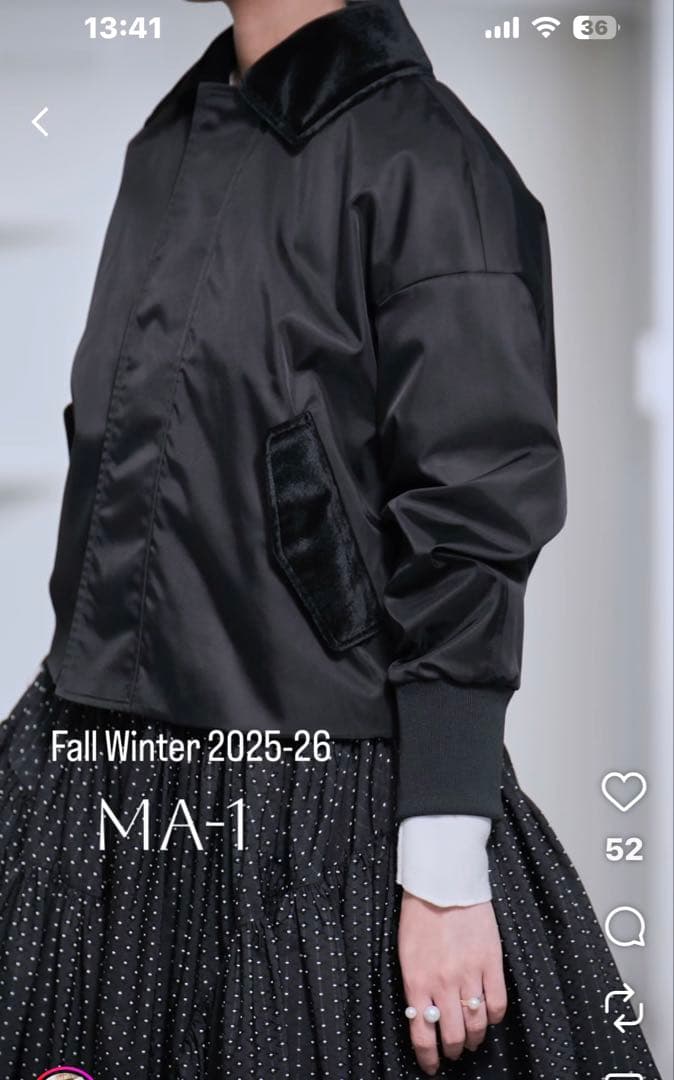 SHE Tokyo ブラック MA-1 ジャケット