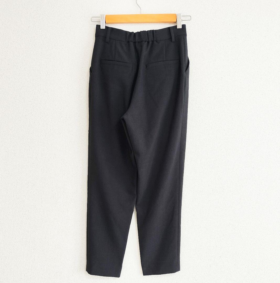 美品 SOEJU ウールライク タックパンツ ダークグレー S ソージュ