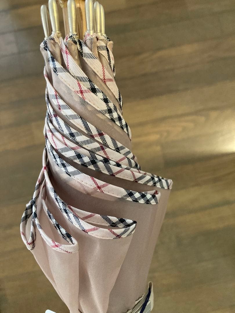 タグ付き　未使用　バーバリー　UV日傘 長傘　スケルトンノバチェックライン