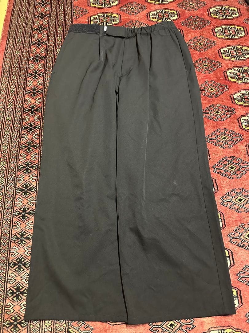 Scale Off Wool Wide Chef Pants グラフペーパー