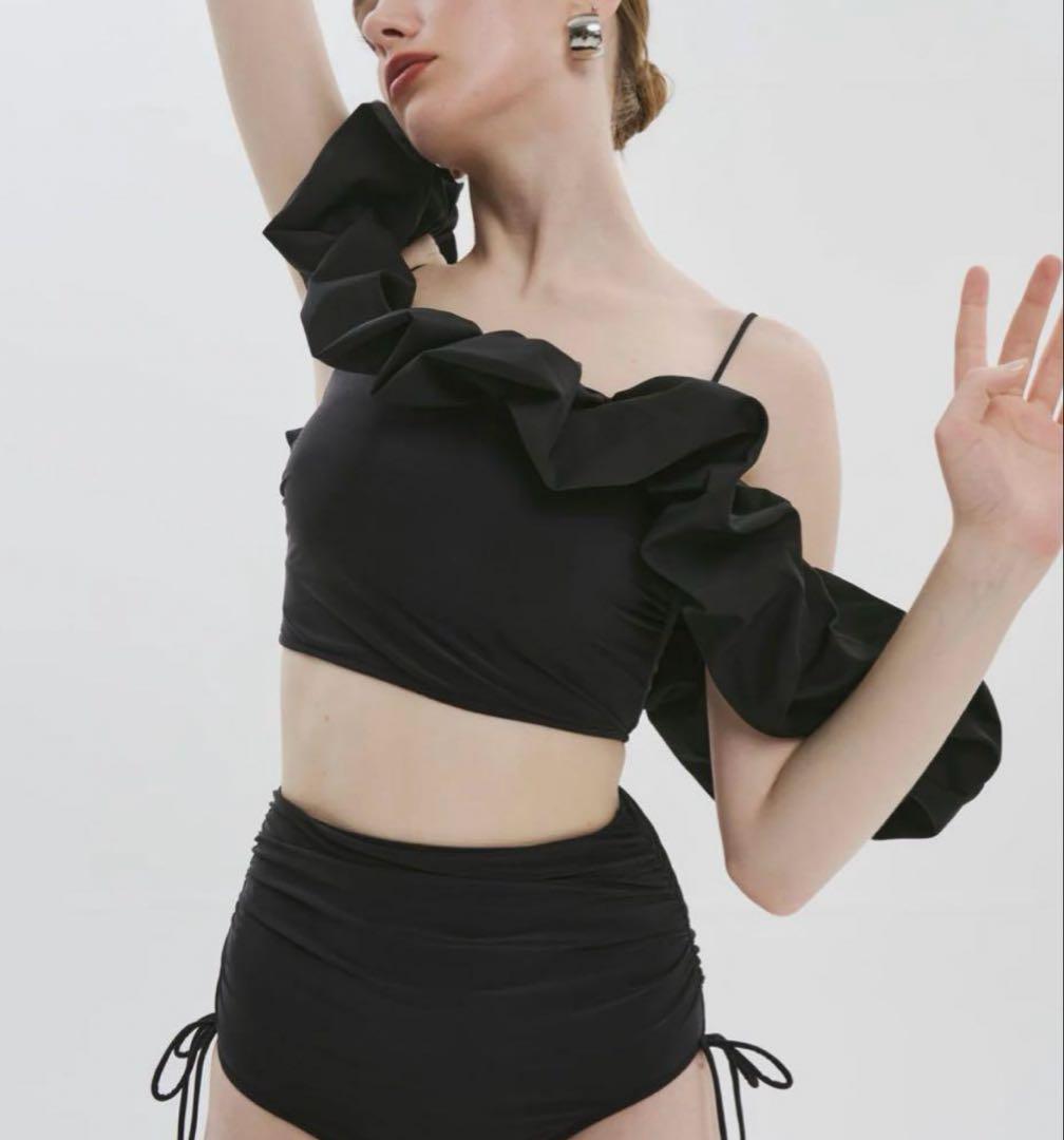 THE TOE ERIE FRILLS SWIMWEAR Sサイズ/ブラック水着