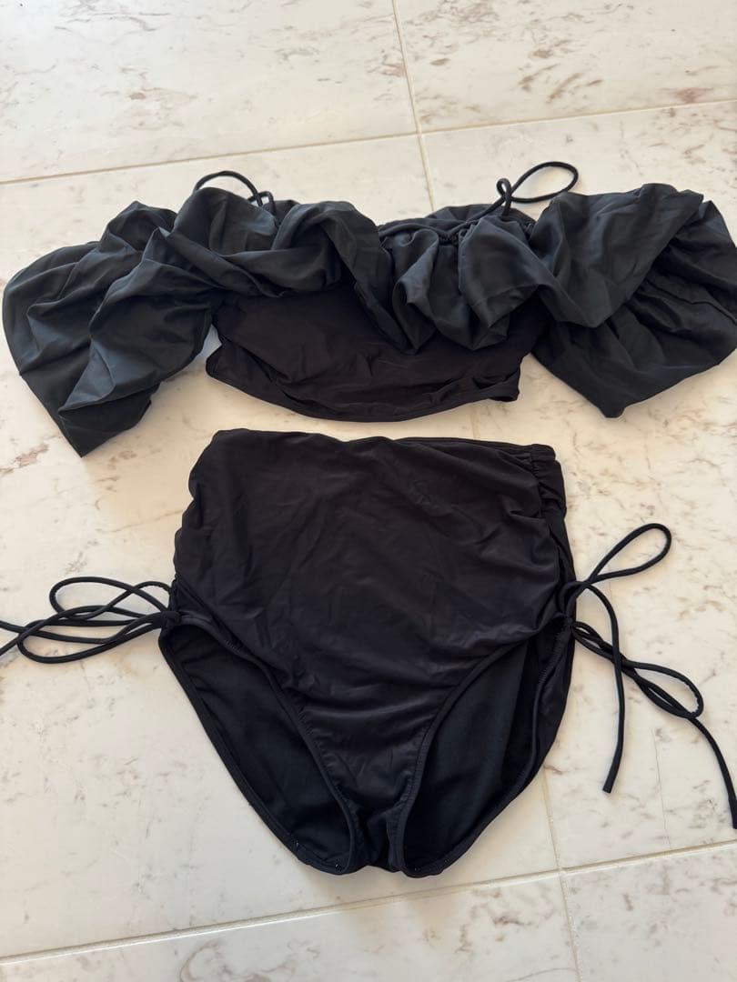 THE TOE ERIE FRILLS SWIMWEAR Sサイズ/ブラック水着