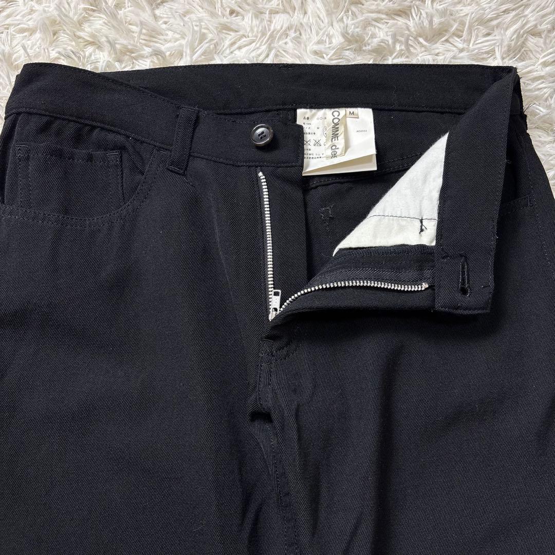 美品　コムデギャルソン　ウールツイルストレートパンツ　ブラック　M