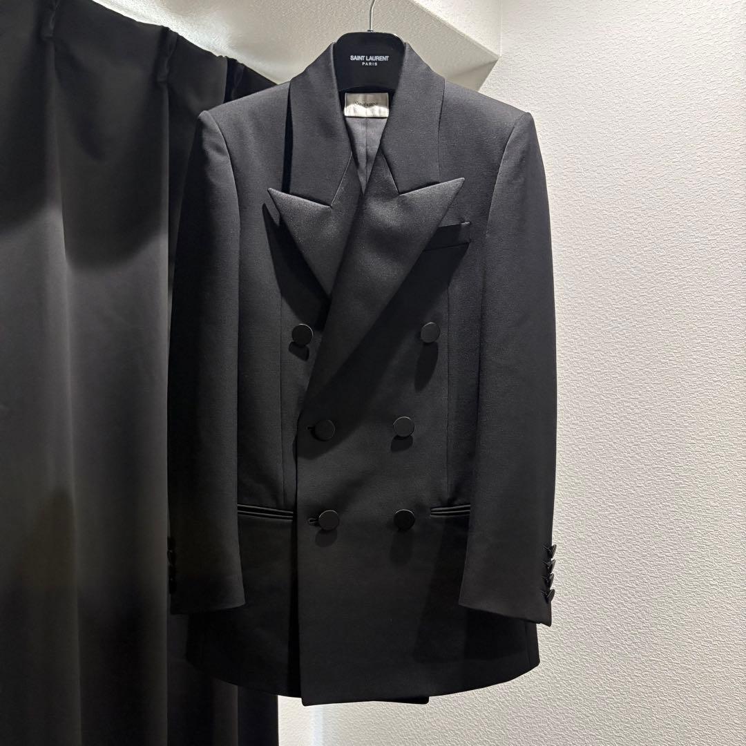 24SS SAINT LAURENT スモーキングダブルジャケット