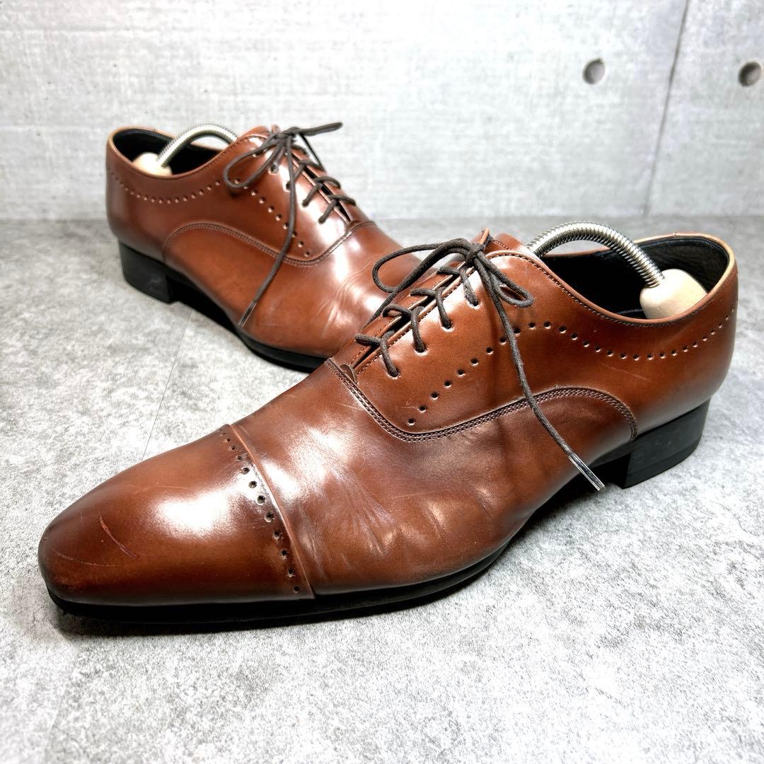 美品【REGAL】ビジネスシューズ/11LR/ストレートチップ/キャップトゥ/茶