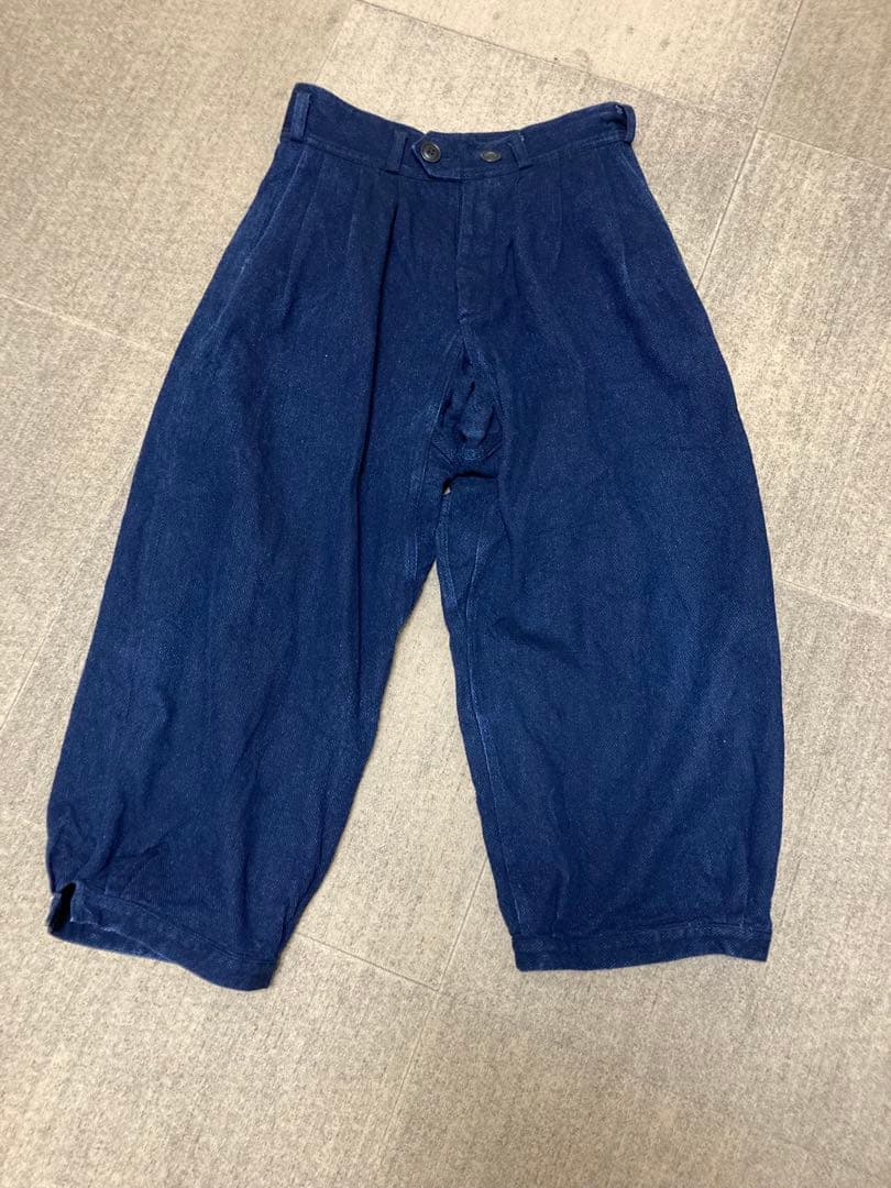 パンツ indigo pleats widepants djangoatour