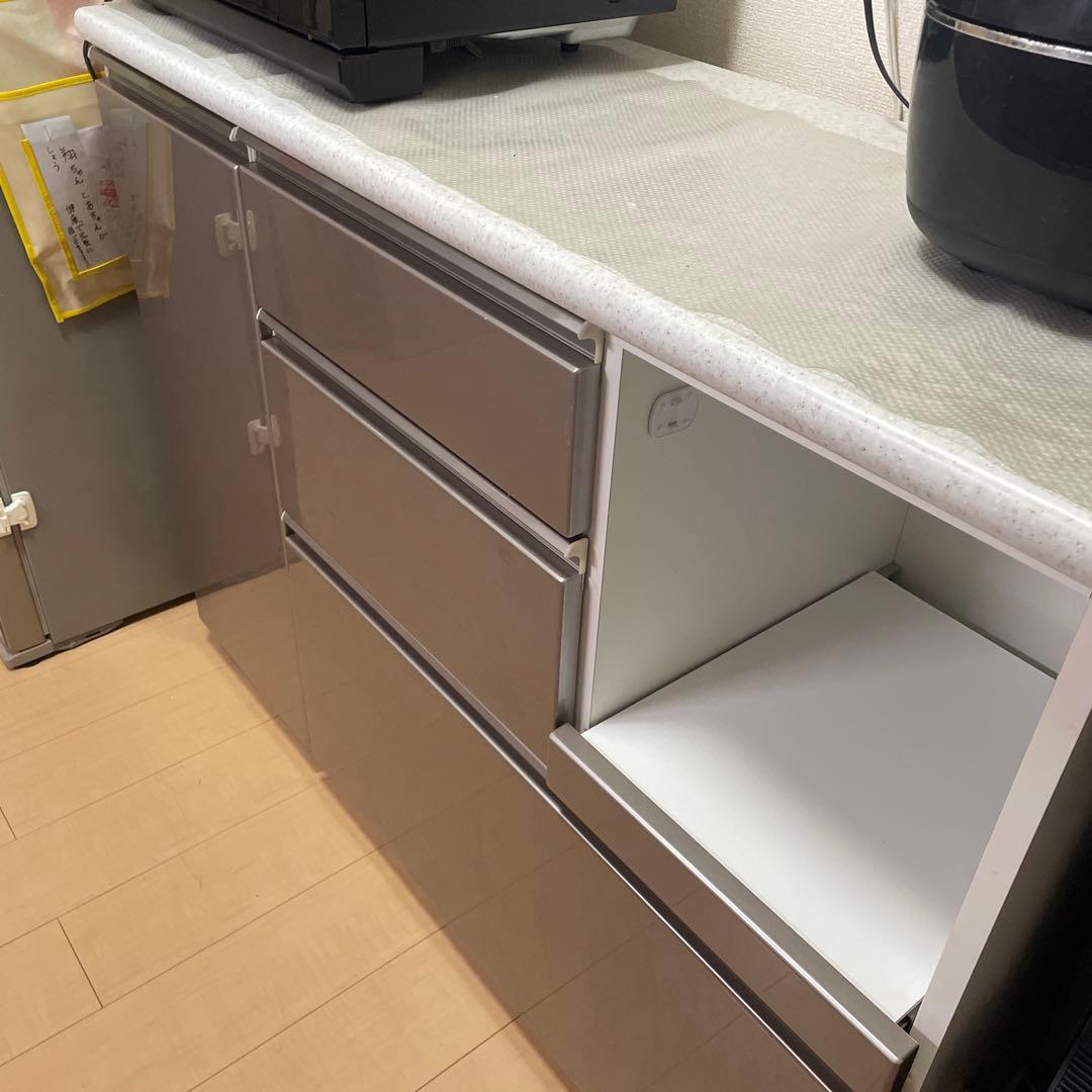 売約済【美品】ニトリ キッチンカウンター アルミナ2 幅120cm ホワイト