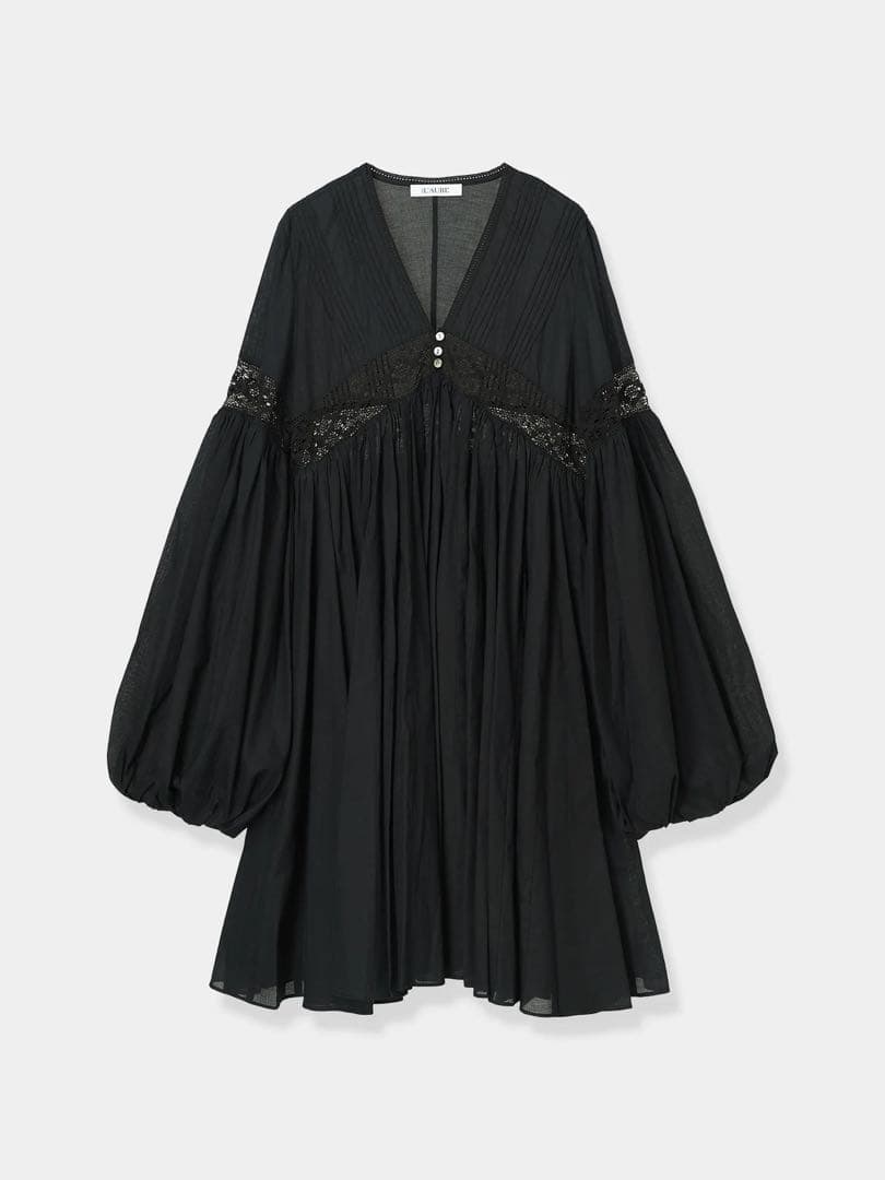 ワンピース laubeblanc Yoke Lace Volume Dress Black