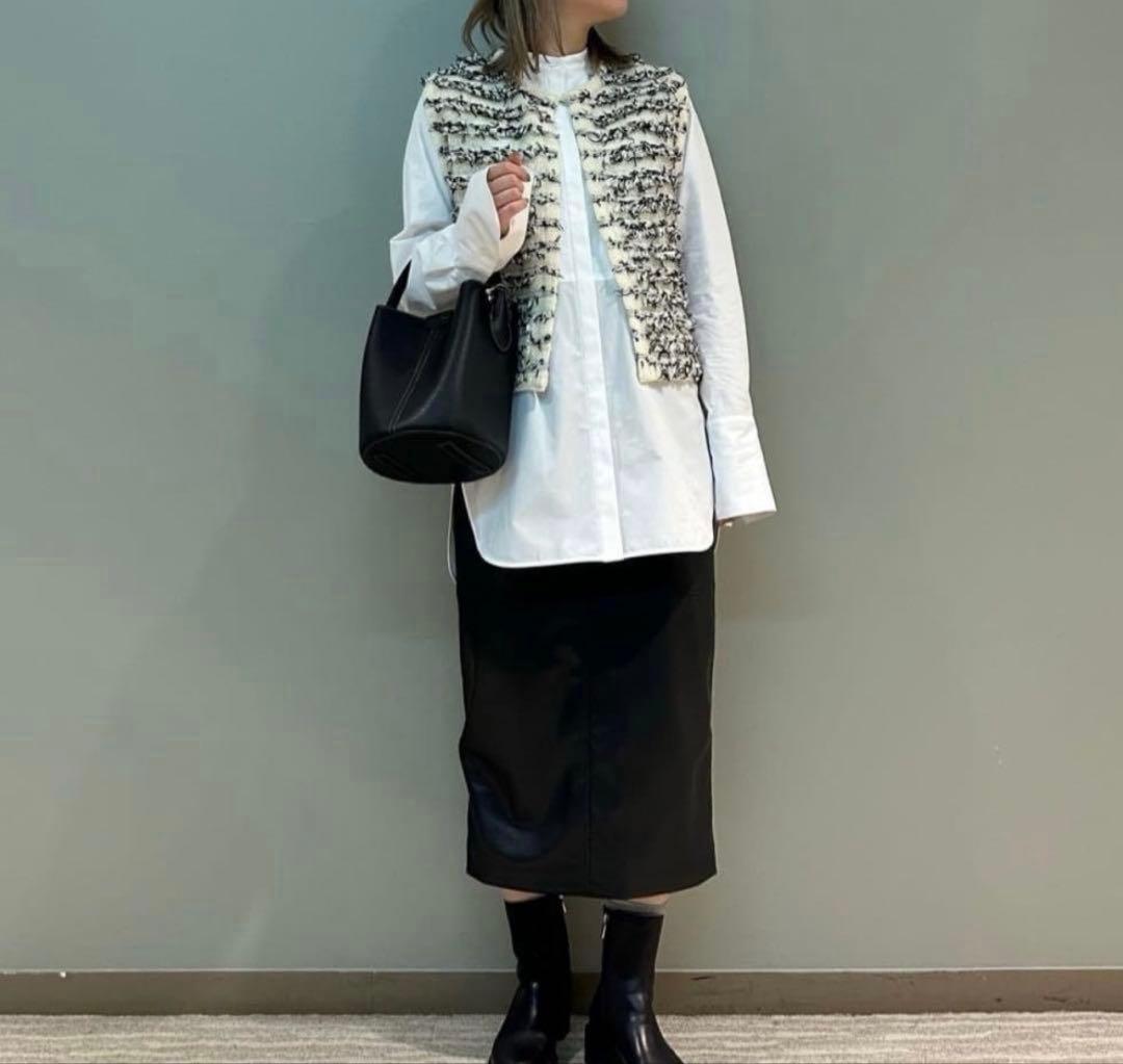 ユナイテッドアローズ　ミックス シアーループ ニットベスト　ドゥロワー