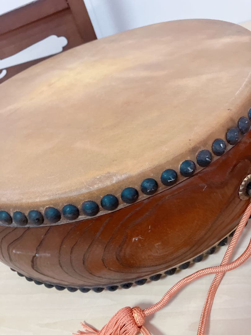 和太鼓　平太鼓　平胴太鼓　鳥居台付き　1.4尺 約43cm 和楽器　打楽器