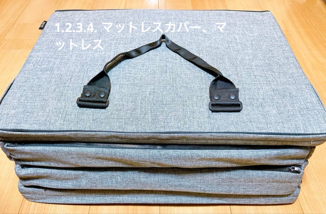 【美品】farska コンパクトベッドセット＋敷きパッド(ホワイト)