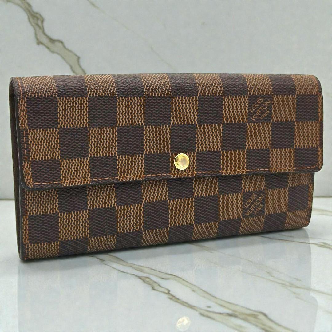 ルイヴィトン ダミエ エベヌ 長財布 ポルトフォイユ サラ N61734 茶