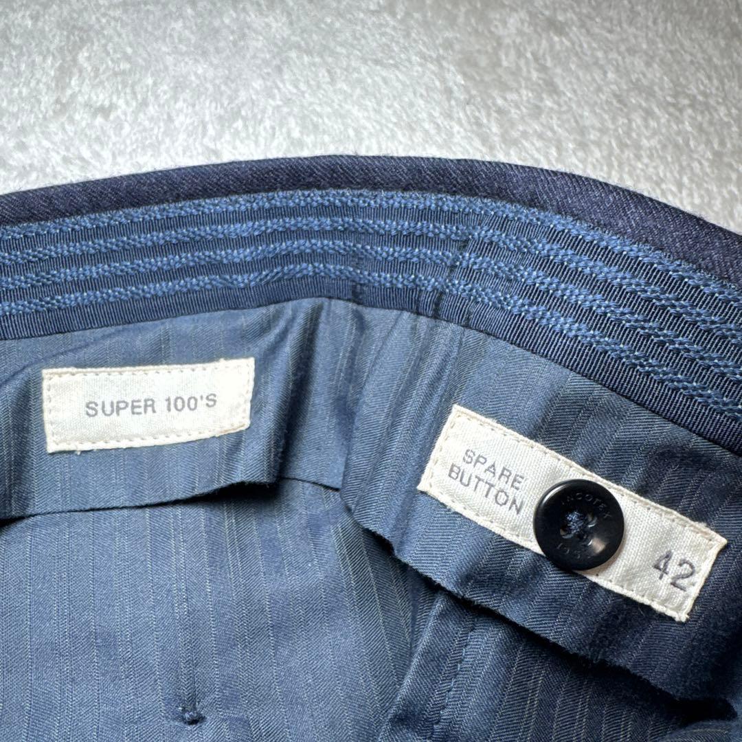 33 未使用　秋冬　インコテックス　ウール　ネイビー　42 XS