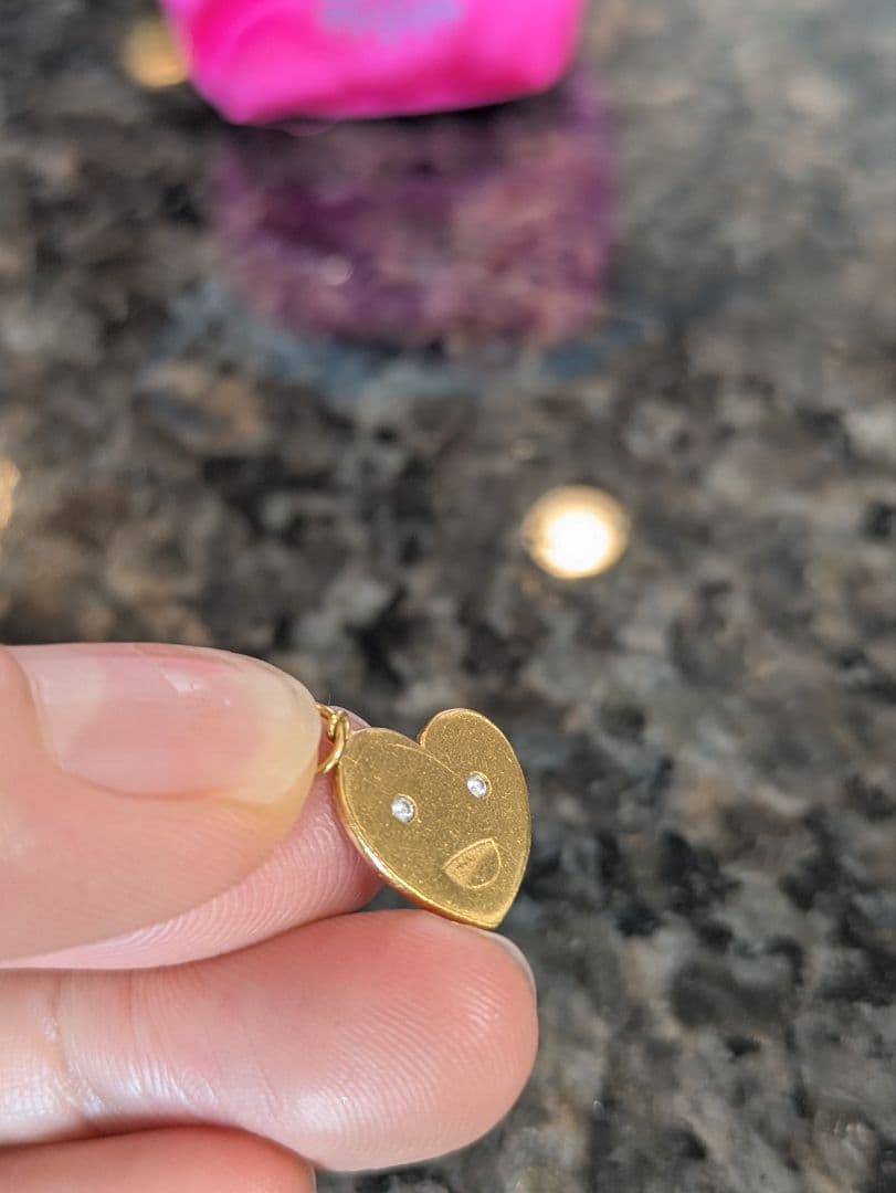 MHT　マリーエレーヌドゥタイヤック　22kダイヤモンド　♡チャーム　大