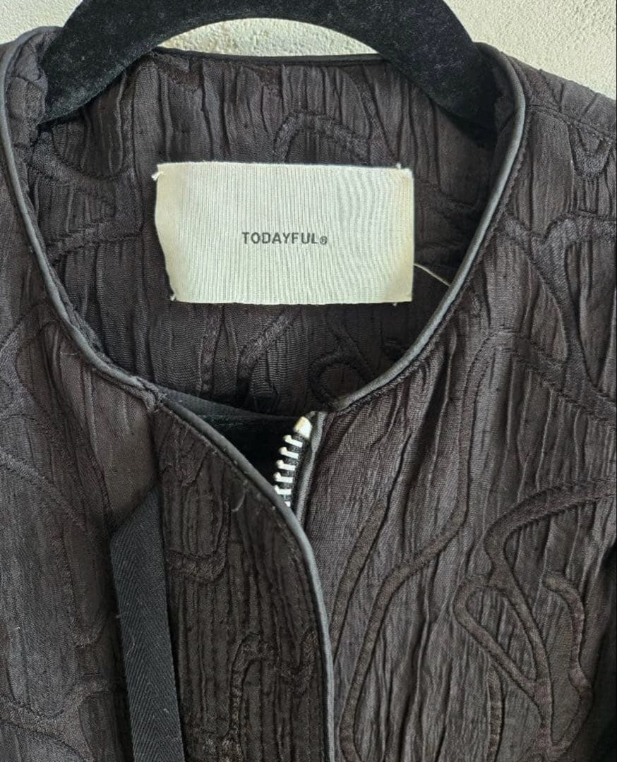 TODAYFUL Jacquard Piping Blouson ブラック36