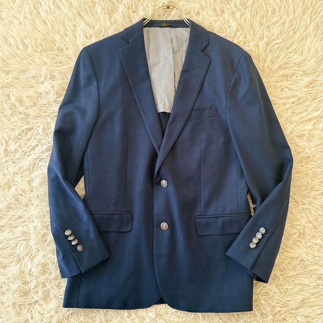 未使用級 Lサイズ 近年 ブルックスブラザーズ 紺ブレ 銀ボタン ジャケット 羊