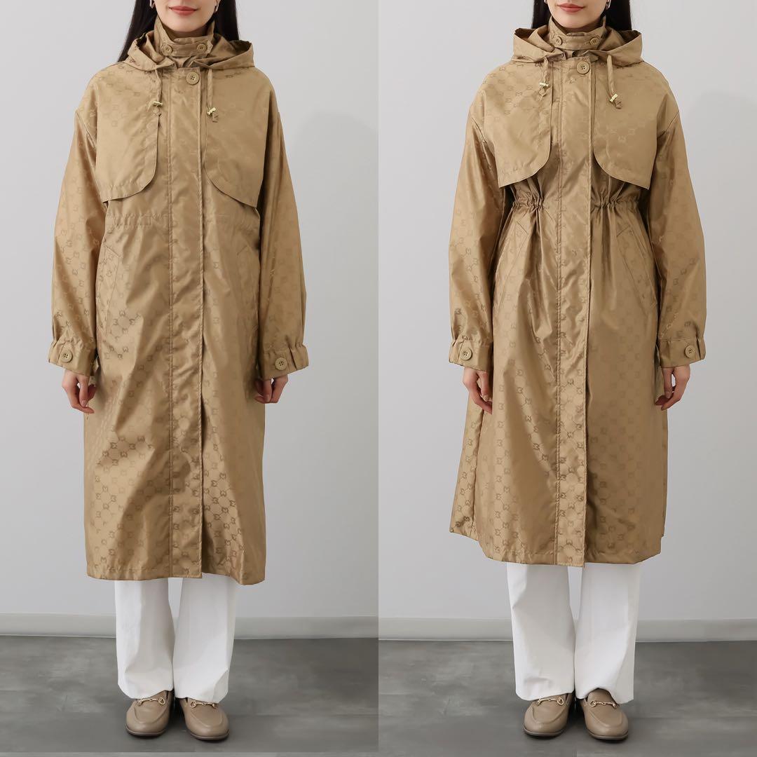 ミラ・ショーン ロゴジャガード レインコートM～L ブラック