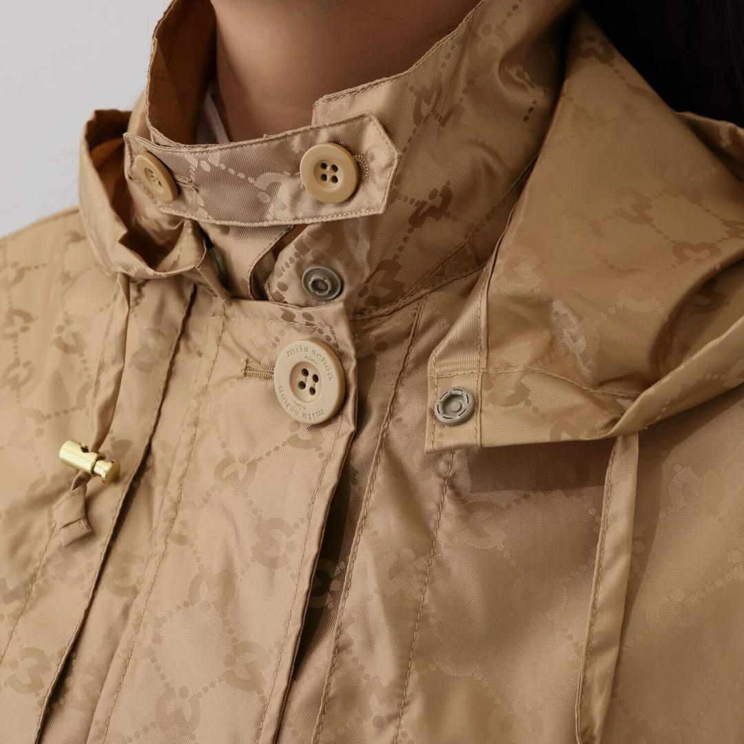 ミラ・ショーン ロゴジャガード レインコートM～L ブラック