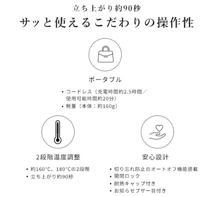 Refa★未使用品★リファフィンガーアイロンST ブラック