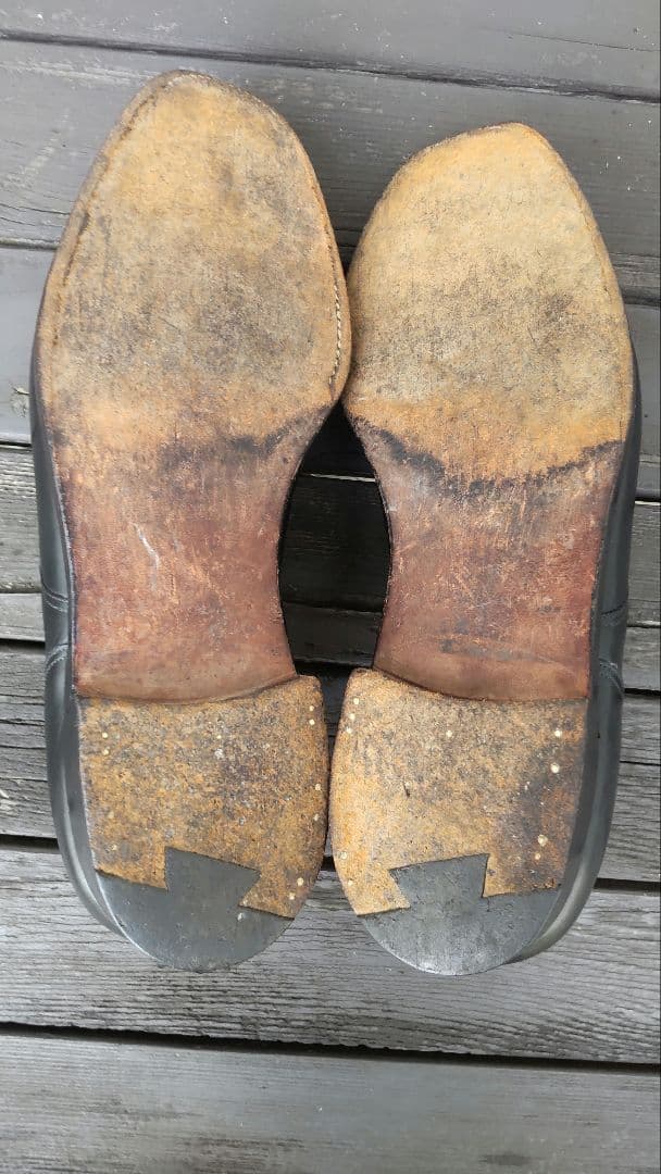 美品エドワードグリーンパースuチップ黒9.5Eドーバー同ラスト金枠囲みロゴ窓なし