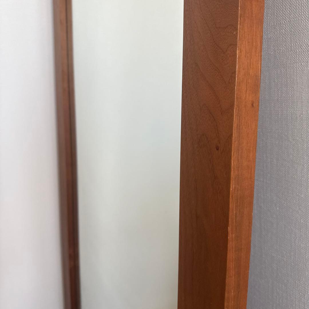 【引越しに伴い値下げしてます】大塚家具　木製スタンドミラー 大きめ ブラウン