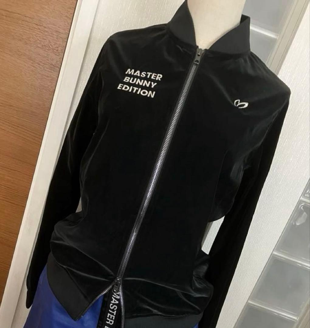 ★mari★ マスターバニー ベロア調ラミネートジャケット 黒