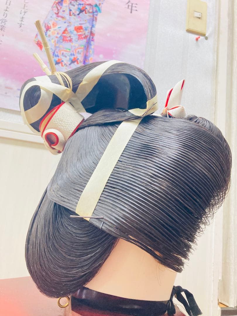 クーちゃん　文金高島田日本髪かつら