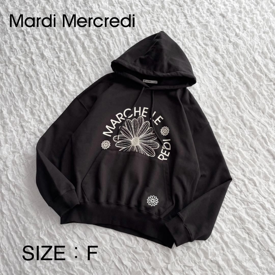 【美品】 マルディメクルディ スウェットパーカー プリントパーカー プルオーバー