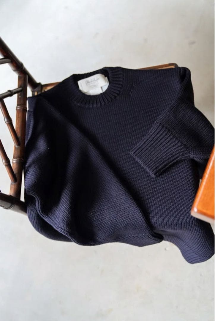 OldeH&Daughter WOOSTEDWOOL クルーネック ネイビー