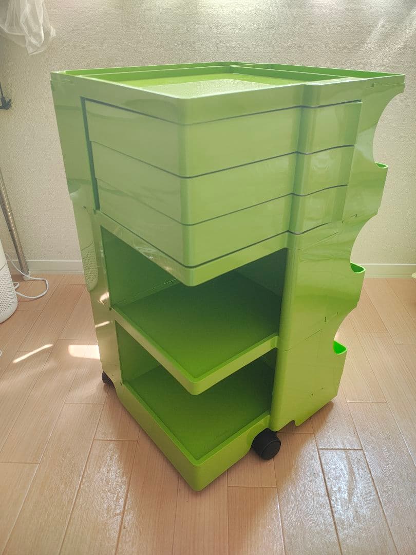 ボビーワゴン　3段3トレイ　ライムグリーン