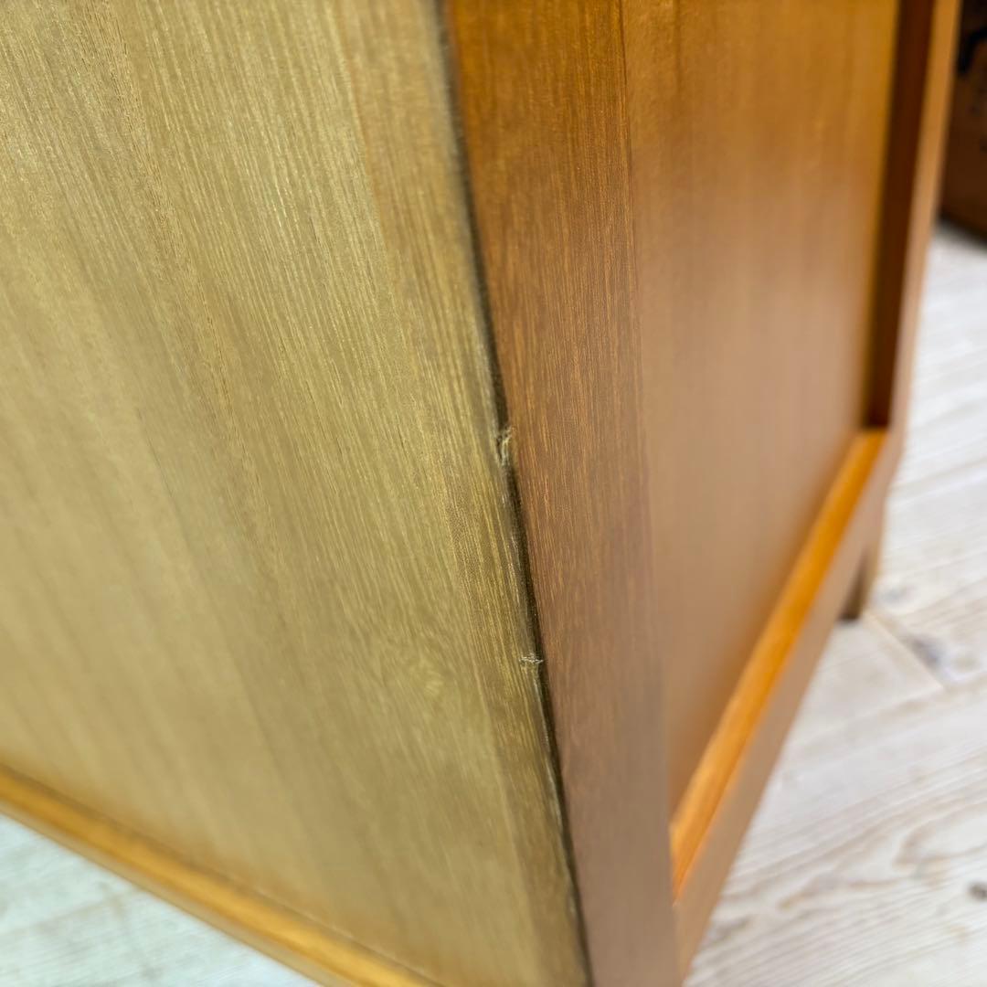 訳あり品【134】ナチュラルウッド桐材天然無垢ガラスキャビネット収納家具チェスト