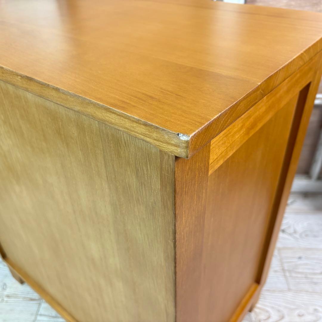 訳あり品【134】ナチュラルウッド桐材天然無垢ガラスキャビネット収納家具チェスト