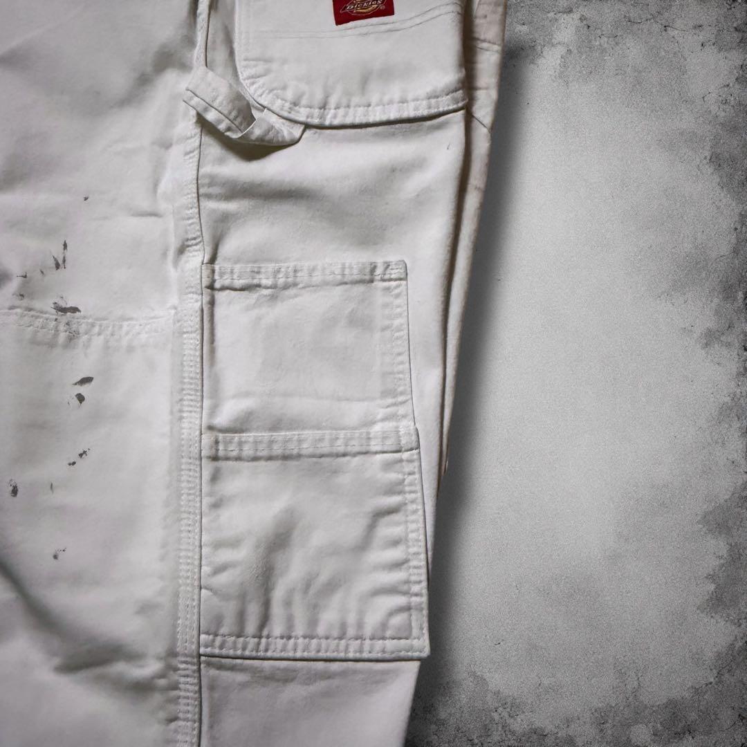 Dickies ダブルニー ペインターパンツ ワイドレッグ ダックパンツ 白