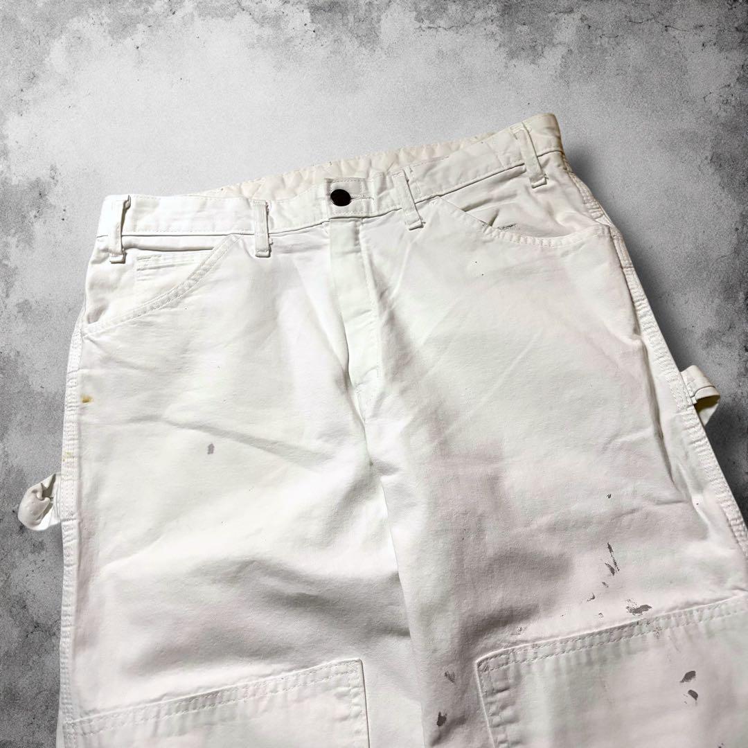 Dickies ダブルニー ペインターパンツ ワイドレッグ ダックパンツ 白
