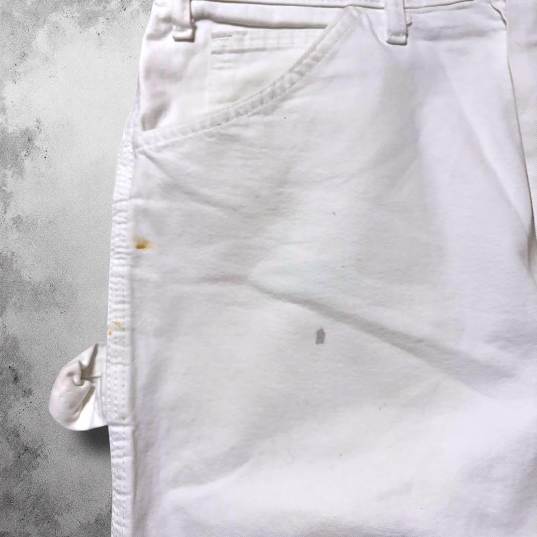 Dickies ダブルニー ペインターパンツ ワイドレッグ ダックパンツ 白