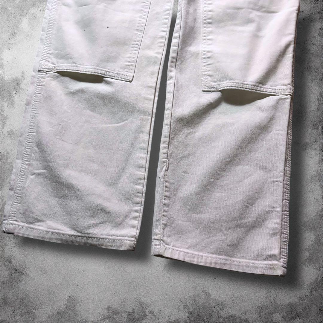 Dickies ダブルニー ペインターパンツ ワイドレッグ ダックパンツ 白