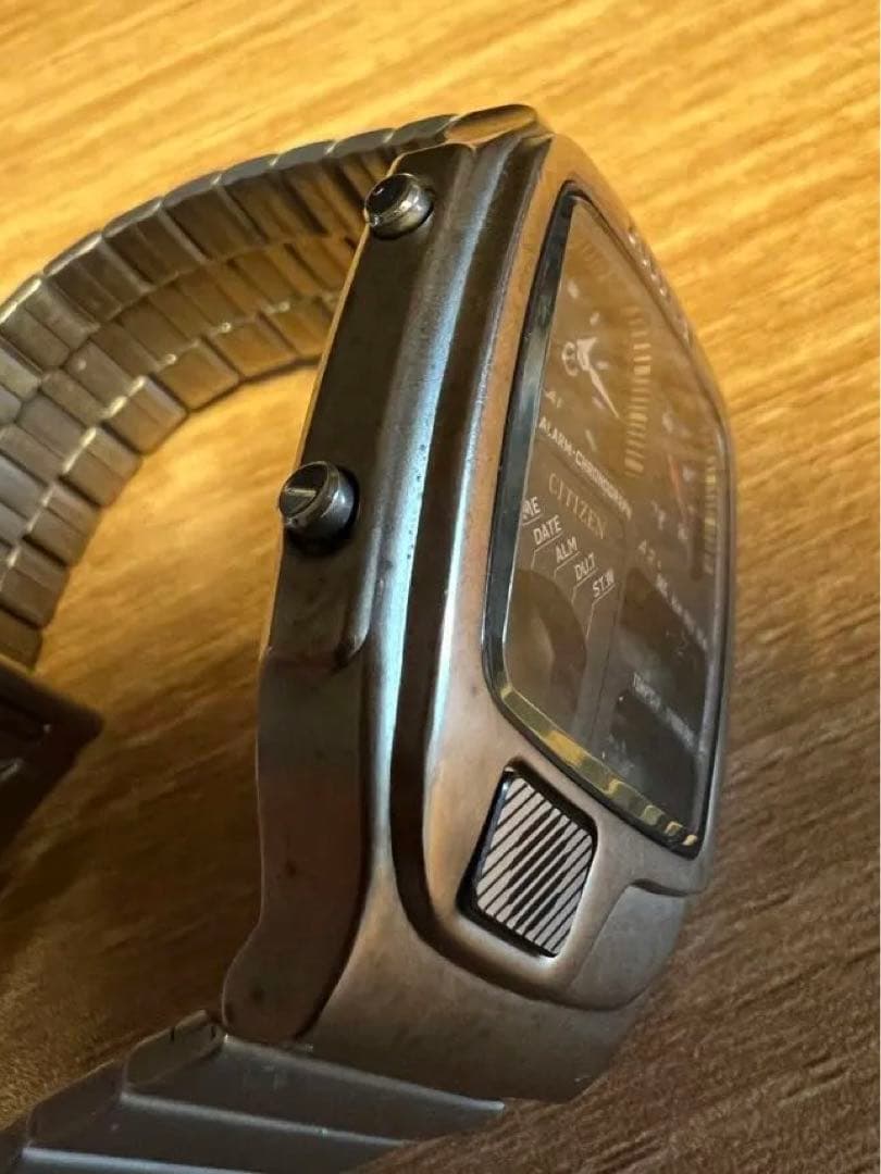 【完動品】CITIZEN アナデジテンプ シチズン　純正ベルト　腕時計 シルバー