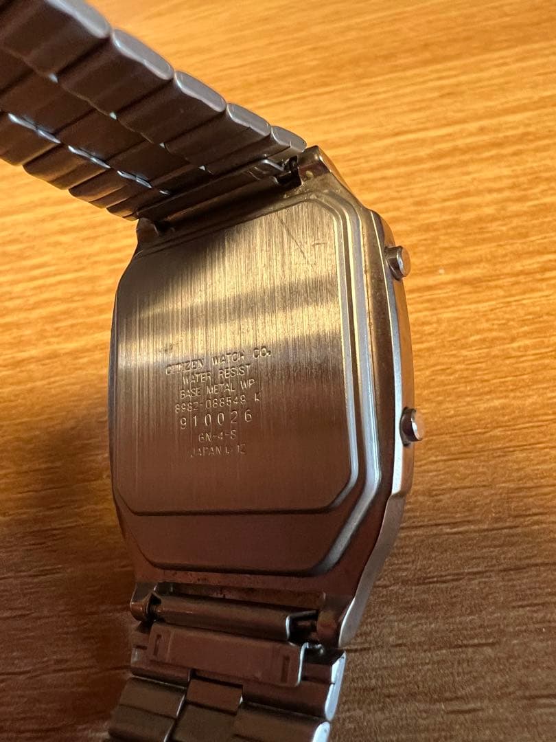 【完動品】CITIZEN アナデジテンプ シチズン　純正ベルト　腕時計 シルバー