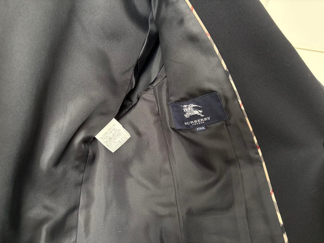 【美品】BURBERRY ネイビー ブレザー ジャケット 170A