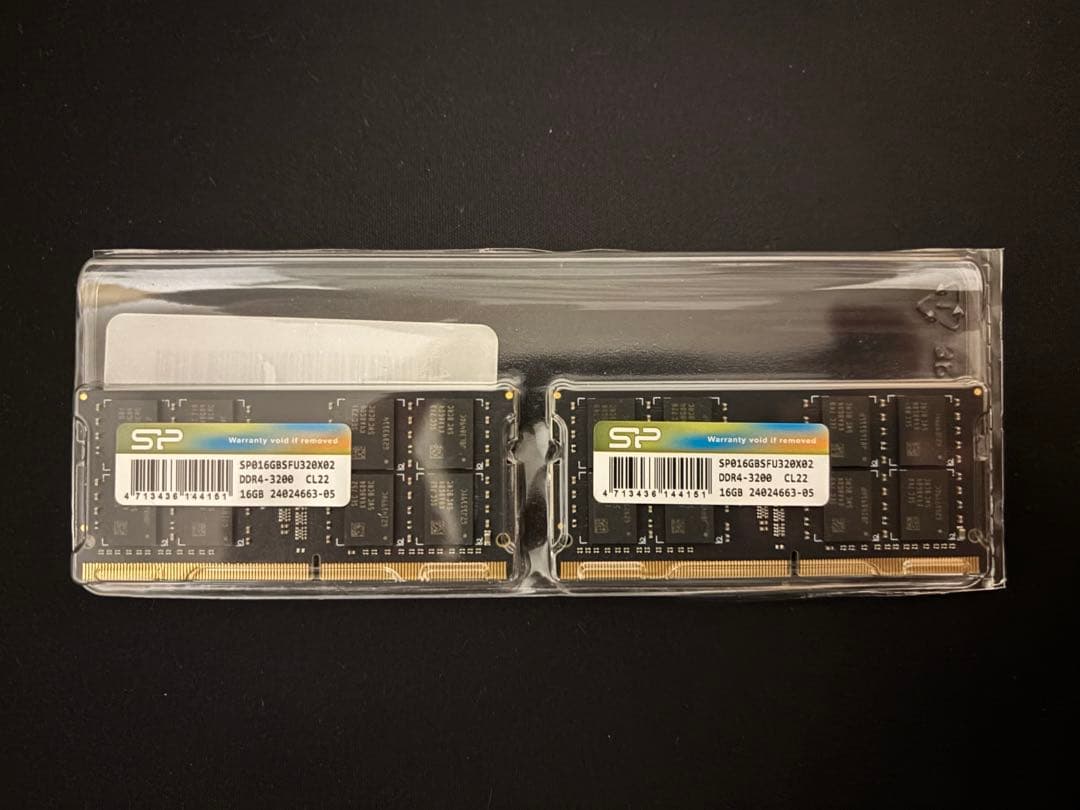 SPノートPC用メモリ32GB(16GB×2枚) DDR4-3200