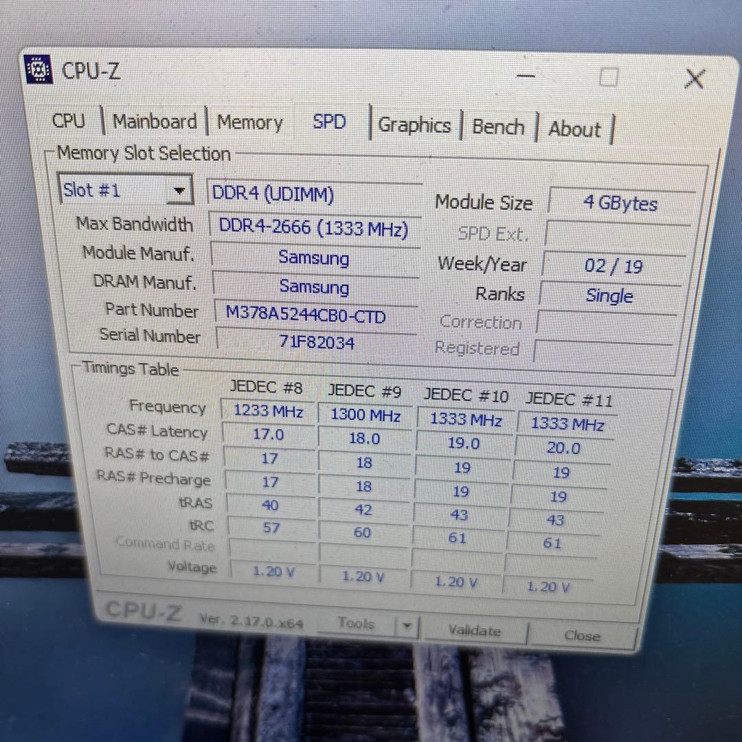 【ジャンク】intelCorei5 9500&DDR4 4Gx4枚