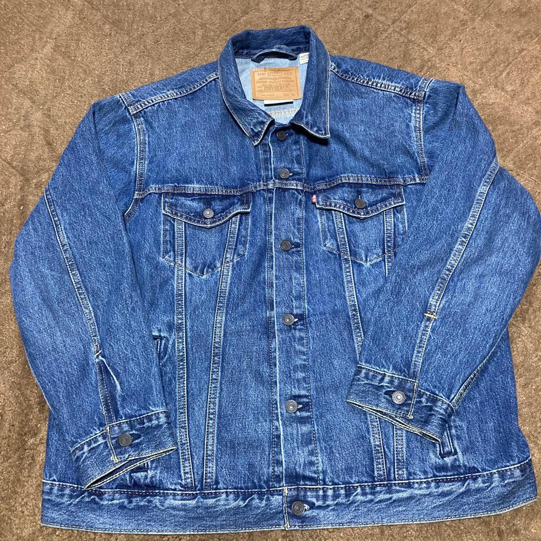 Levi'sリラックスフィットトラッカージャケット インディゴブルー XLサイズ